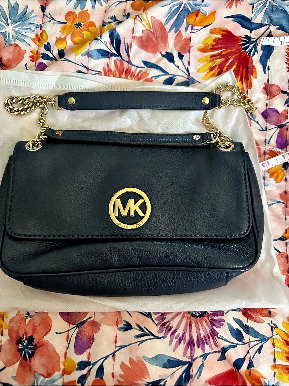 Michael Kors Nolita Small Pebbled Leather Crossbody Bag Black